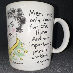 Shoebox Greetings Mug Men Are Only Good For One Thing, Parallel Parking Vtg 1988